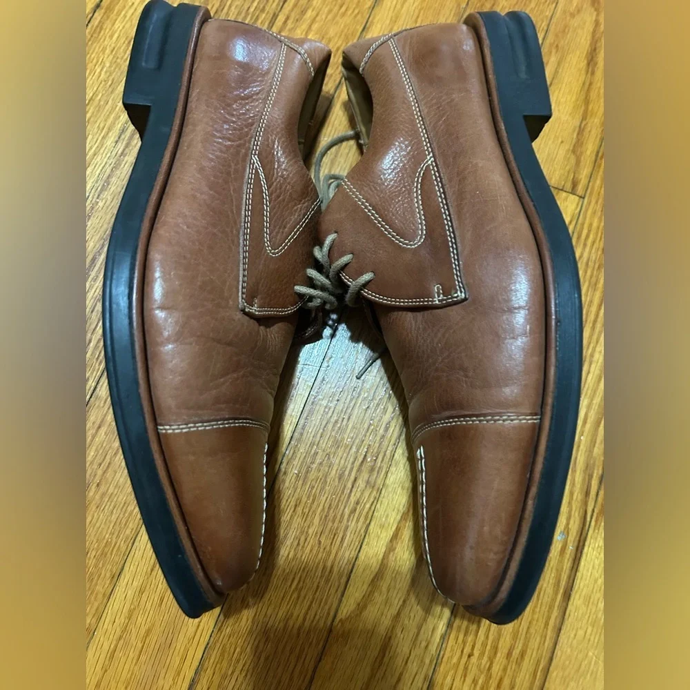 Sandro‎ Moscoloni Brazilian  Brown Leather Split Toe Lace Up Oxfords 10D